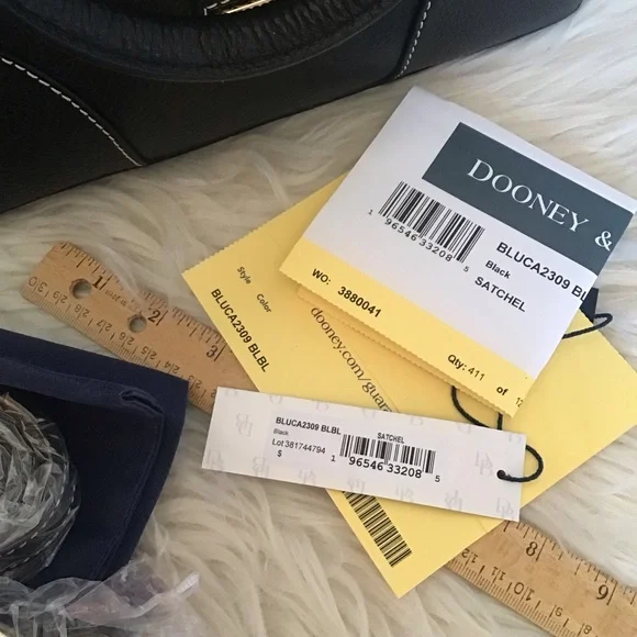 Dooney & Bourke black lucca leather satchel - Picture 11 of 12